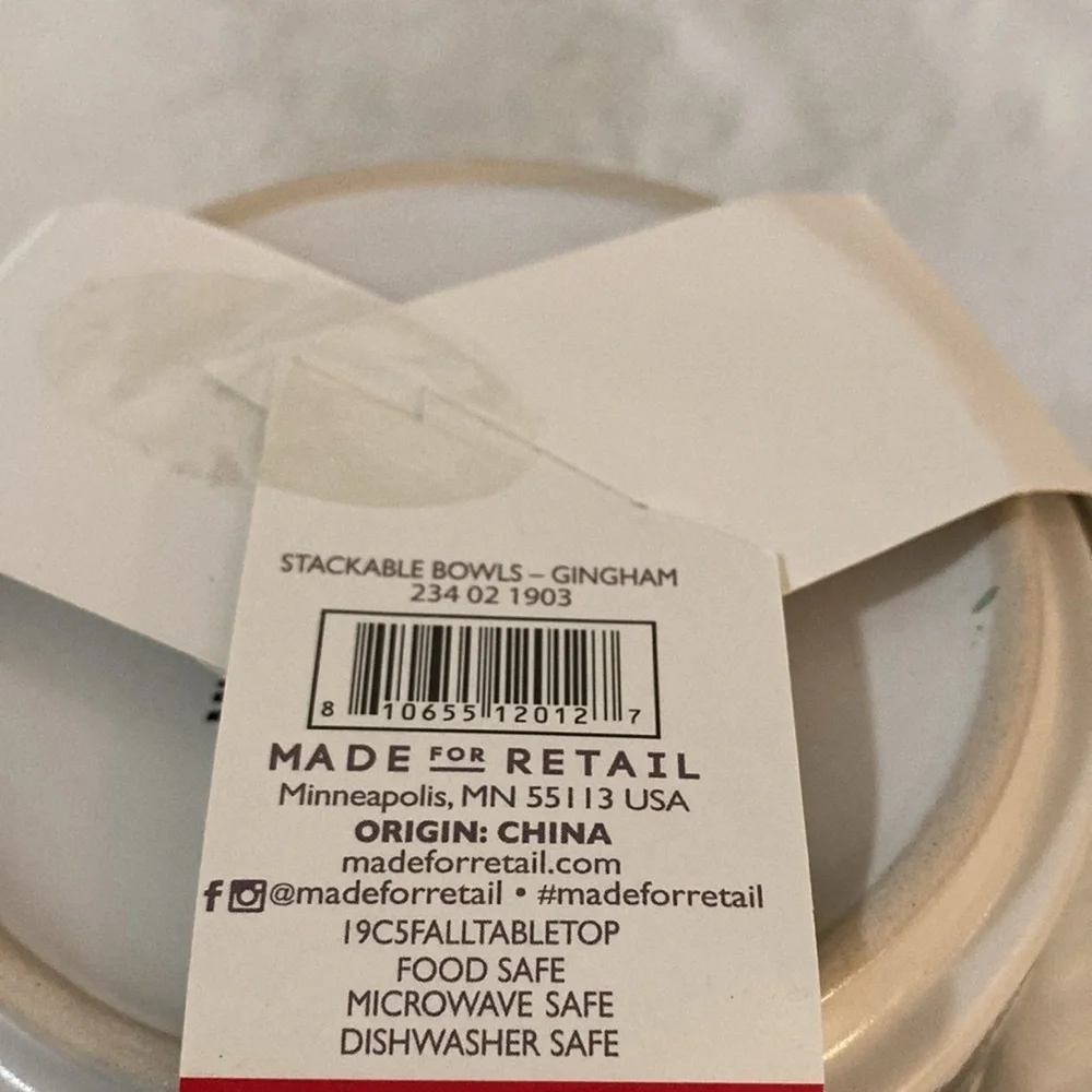 Target BP Fall 2019 Stackable Gingham Bowls
